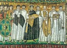 Justinian mit seinen Beamten
