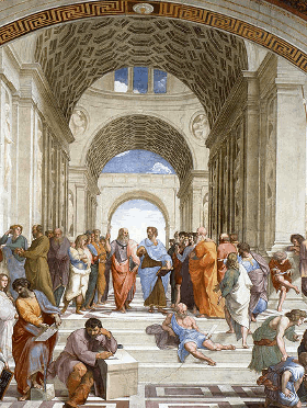 "Die Schule von Platon" von Raffael